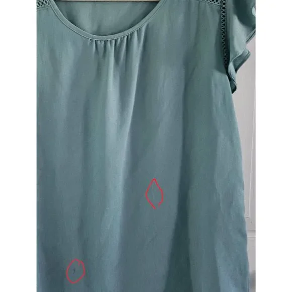 #109 Haute Monde Womens top, moss green, sz XL - Picture 2 of 4